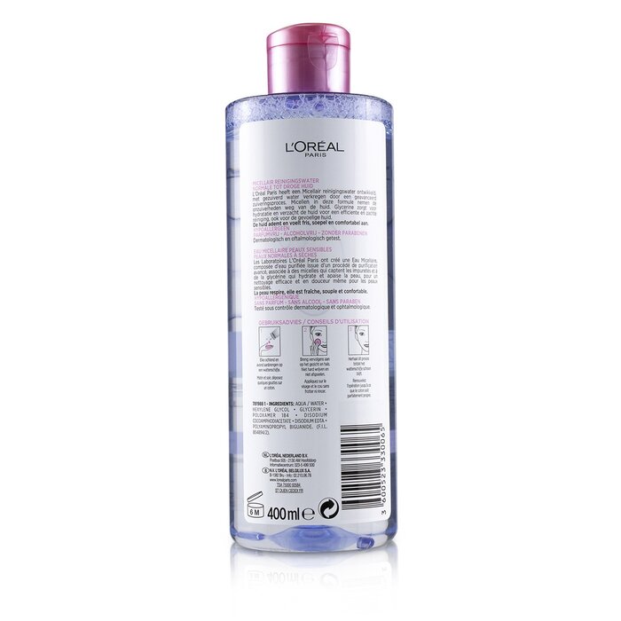 L'Oreal Agua Micelar - Piel Normal a Seca E Incluso Pieles Sensibles 400ml/13.3ozProduct Thumbnail