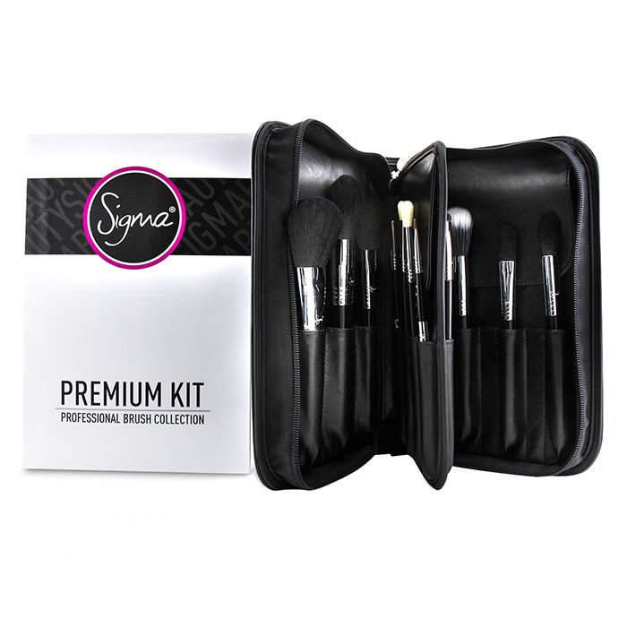 Sigma Beauty Premium Kit Professional Brush Collection, Black
