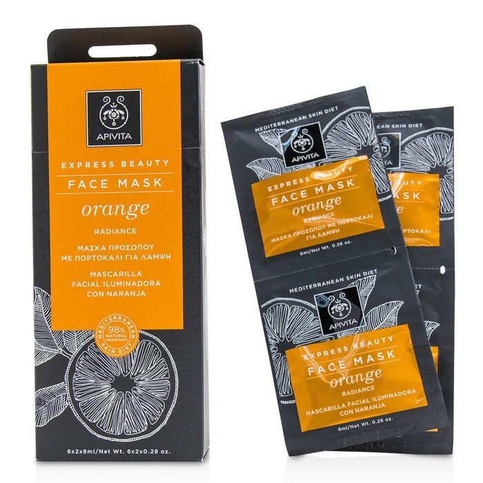 Apivita Express Beauty Face Mask with Orange (Radiance) 6x(2x8ml)Product Thumbnail
