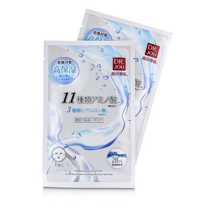 DR. JOU (By Dr. Morita) 3 Essence Hyaluronic Acid with Amino Acid Moisturizing & Rejuvenating Facial Mask 5pcsProduct Thumbnail