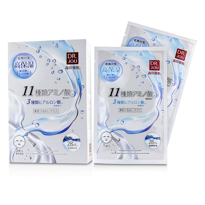 DR. JOU (By Dr. Morita) 3 Essence Hyaluronic Acid with Amino Acid Moisturizing & Rejuvenating Facial Mask 5pcsProduct Thumbnail