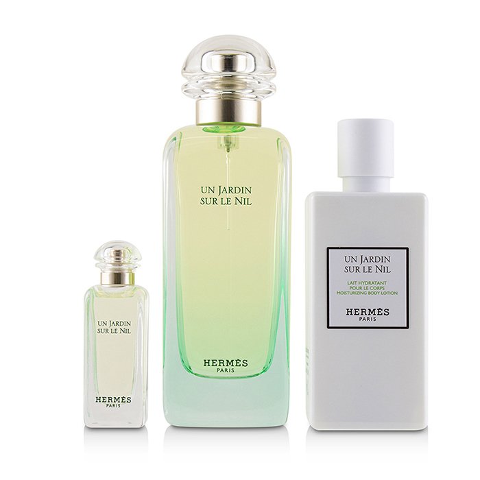 Hermes Un Jardin Sur Le Nil Coffret: Eau De Toilette Spray 100ml/3.3oz + Moisturizing Body Lotion 80ml/2.7oz + Eau De Toilette 7.5ml/0.25oz 3pcsProduct Thumbnail