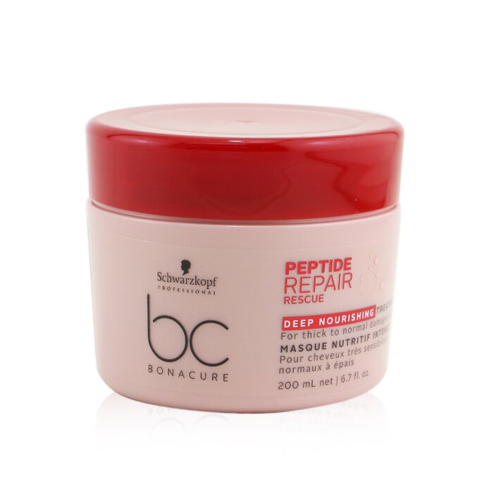 Schwarzkopf BC Bonacure Peptide Repair Rescue Deep Nourishing Treatment (For Thick to Normal Damaged Hair) 200ml/6.7ozProduct Thumbnail