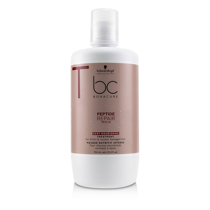 Schwarzkopf BC Bonacure Peptide Repair Rescue Deep Nourishing Treatment (For Thick to Normal Damaged Hair) 750ml/25.3ozProduct Thumbnail