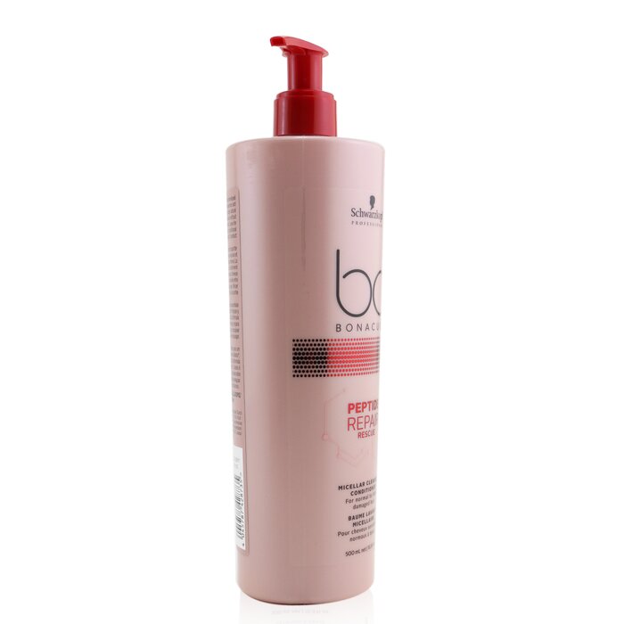 Schwarzkopf BC Bonacure Peptide Repair Rescue Micellar Cleansing Conditioner (For Normal to Thick Damaged Hair) 500ml/16.9ozProduct Thumbnail