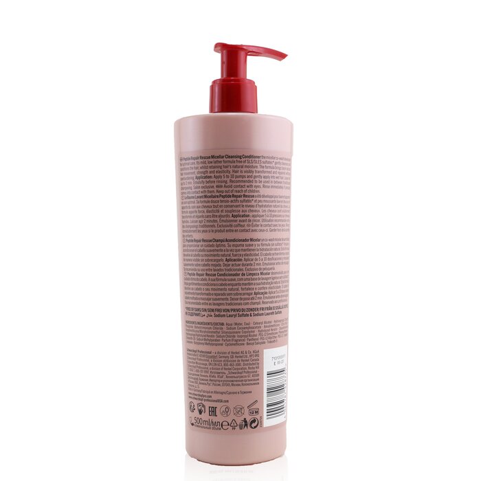Schwarzkopf BC Bonacure Peptide Repair Rescue Micellar Cleansing Conditioner (For Normal to Thick Damaged Hair) 500ml/16.9ozProduct Thumbnail