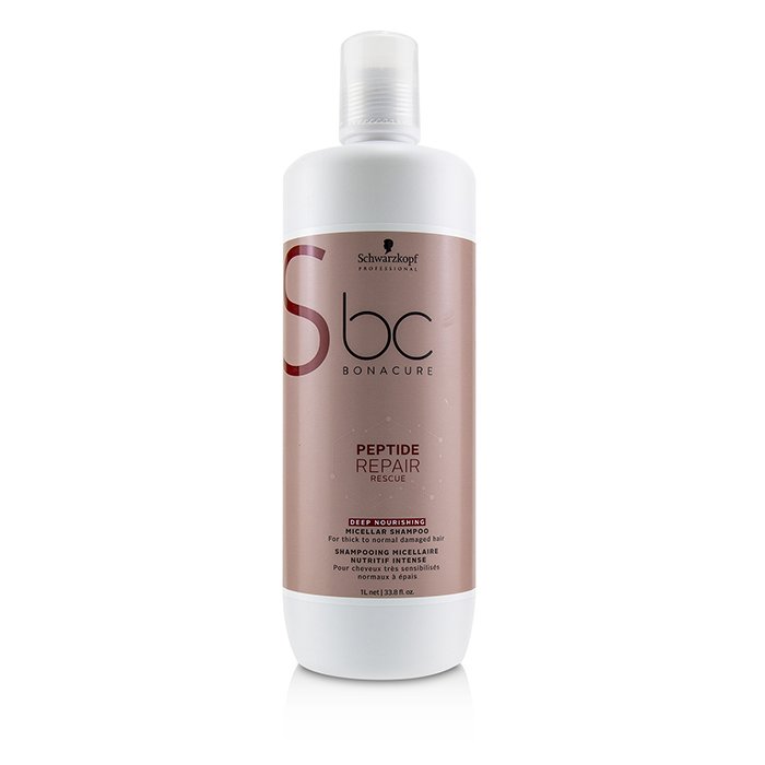 Schwarzkopf شامبو ميسيلار لتغذية أعماق الشعر BC Bonacure Peptide Repair Rescue (للشعر السميك إلى الشعر العادي والتالف) 1000ml/33.8ozProduct Thumbnail