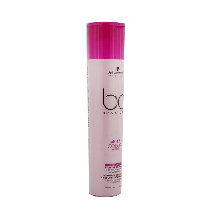 Schwarzkopf BC Bonacure pH 4.5 Color Freeze Rich Micellar Shampoo (For Overprocessed Coloured Hair) 250ml/8.5ozProduct Thumbnail