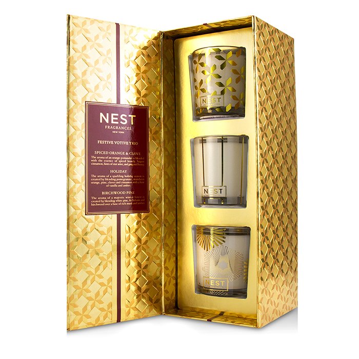 Nest Festive Votive Trio Candles Coffret: Holiday, Birchwood Pine, Spiced Orange & Clove 3x57g/2ozProduct Thumbnail