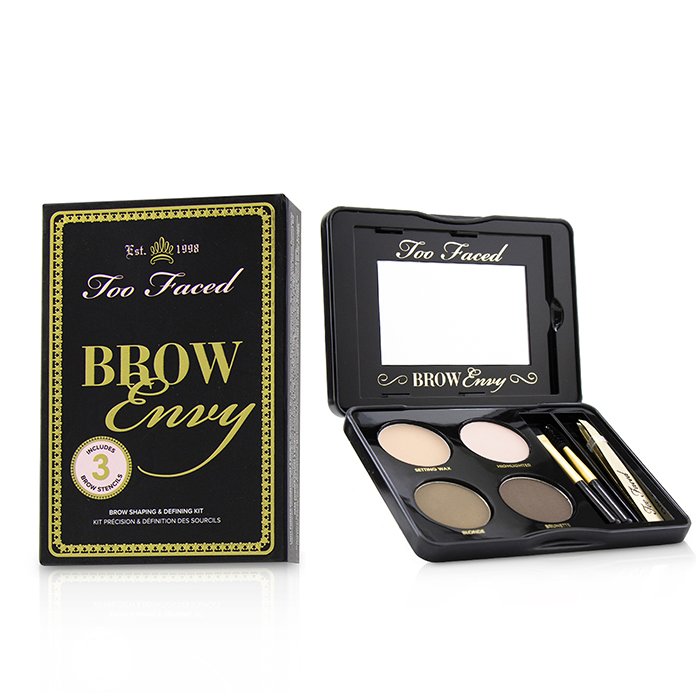 Too Faced مجموعة تحديد ورسم الحواجب Brow Envy: (1x شمع مصفف، 1x هايلايتر، 2x بودرة حواجب، 1x ملقط، 1x فرشاة مدببة، 1x فرشاة صغيرة) 3.6g/0.12ozProduct Thumbnail