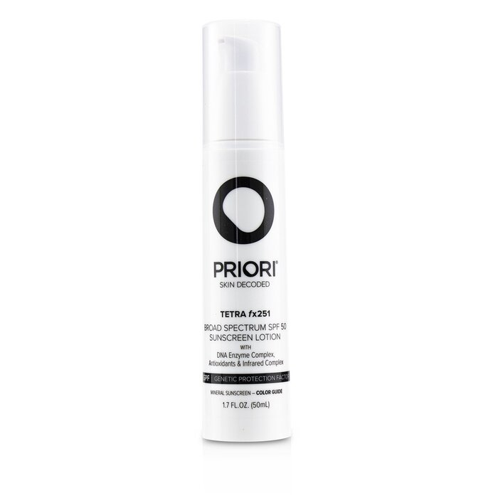 Priori TETRA fx251 Broad Spectrum SPF 45 Sunscreen Lotion - Color Guide 50ml/1.7ozProduct Thumbnail