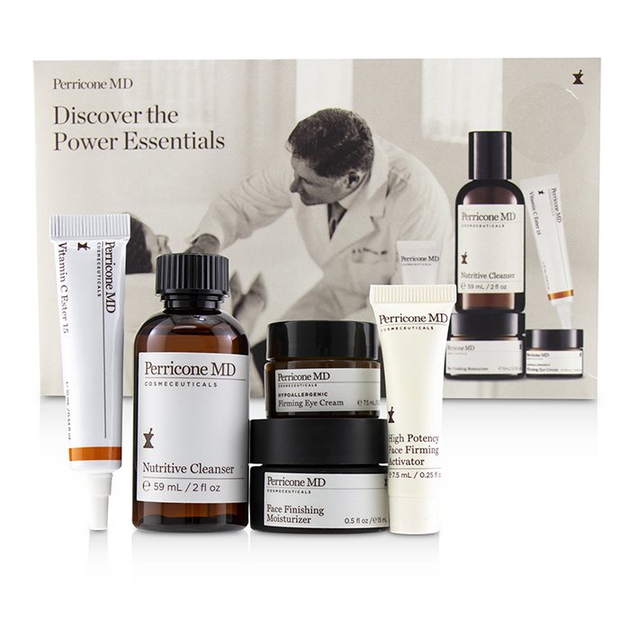 Perricone MD Kit Discover The Power Essentials: Nutritive Limpiador + Activador Reafirmante + Hidratante de Acabado + Crema de Ojos + Vitamin C Ester 5pcsProduct Thumbnail