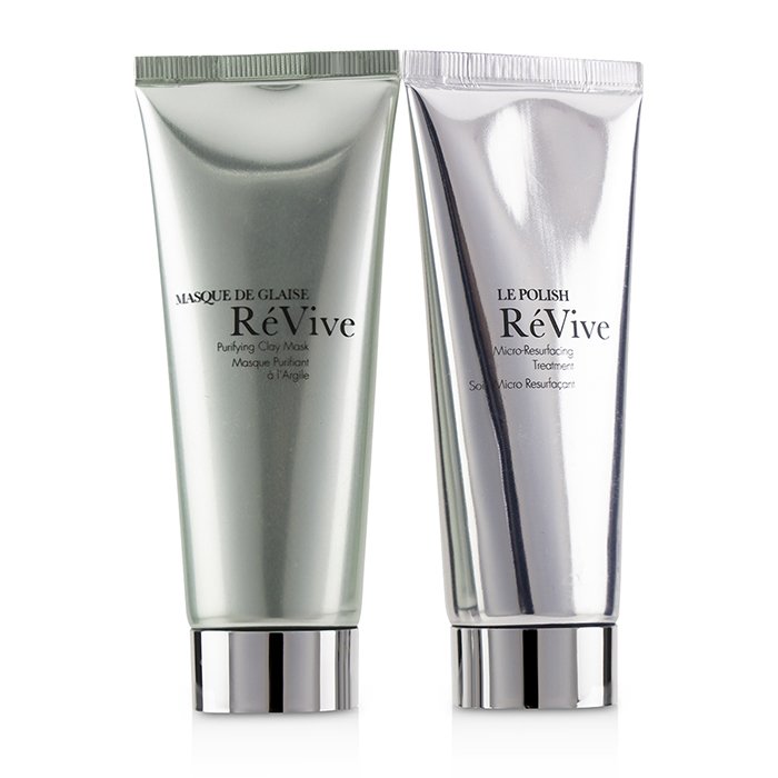 ReVive Perfect Companions Purifying Travel Collection: Purifying Clay Mask 75g + Micro-Resurfacing Treatment 75g 2pcs+1bagProduct Thumbnail