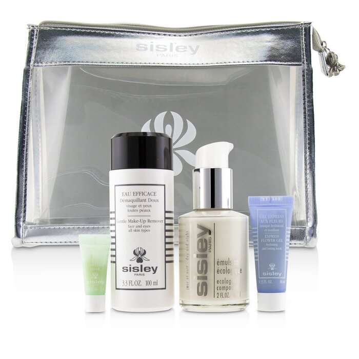 Sisley Week-End Must-Haves Set: Ecological Compound 60ml + Gentle Make-Up Remover 100ml + Express Flower Gel 10ml + Eye Contour Mask 4pcs+1bagProduct Thumbnail