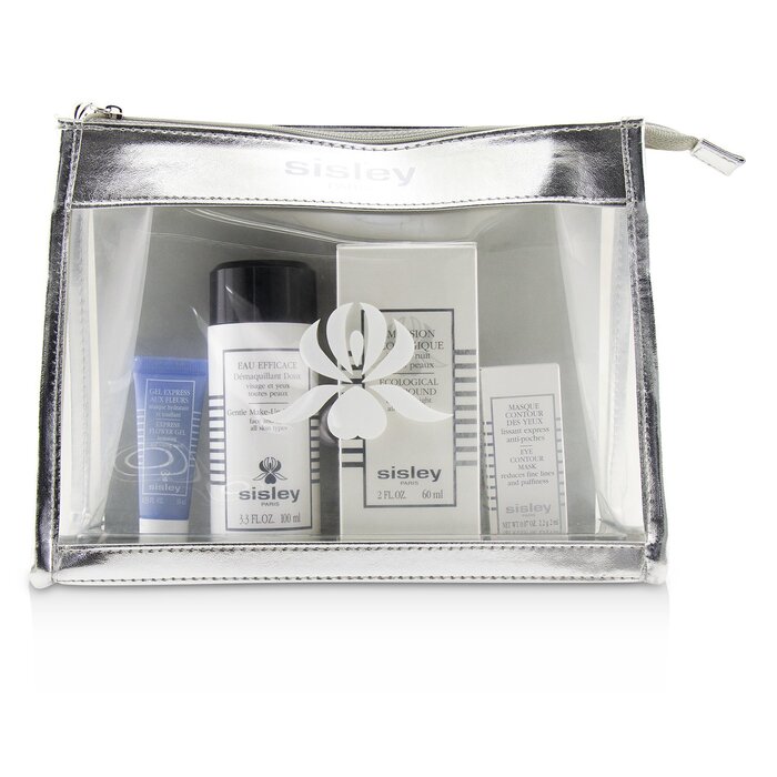 Sisley Week-End Must-Haves Set: Ecological Compound 60ml + Gentle Make-Up Remover 100ml + Express Flower Gel 10ml + Eye Contour Mask 4pcs+1bagProduct Thumbnail