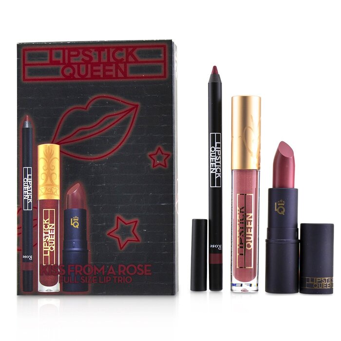Lipstick Queen Kiss From A Rose Full Size Lip Trio : (1x Lip Liner, 1x Lip Gloss, 1x Lipstick) 3pcsProduct Thumbnail