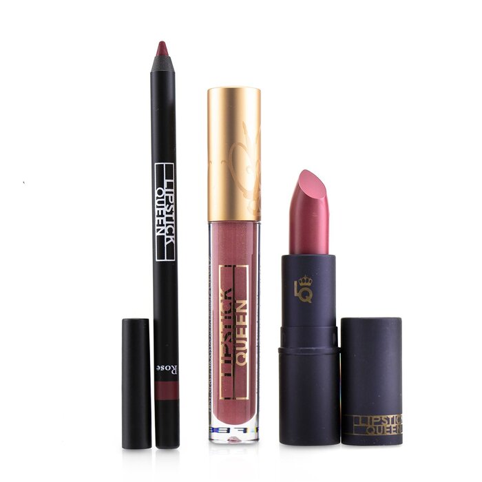 Lipstick Queen Kiss From A Rose Full Size Lip Trio : (1x Lip Liner, 1x Lip Gloss, 1x Lipstick) 3pcsProduct Thumbnail