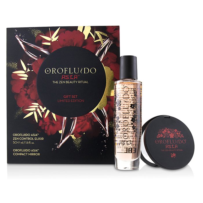 Orofluido Asia The Zen Beauty Ritual Limited Edition Gift Set: Asia Zen Control Elixir 50ml + Compact Mirror 2pcsProduct Thumbnail