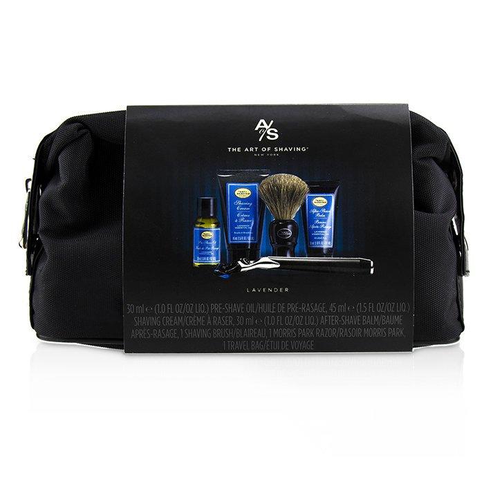 The Art Of Shaving The Four Elements of The Perfect Shave Set with Bag - Lavender: Pre Shave Oil + Shave Crm + A/S Balm + Brush + Razor 5pcs+1BagProduct Thumbnail