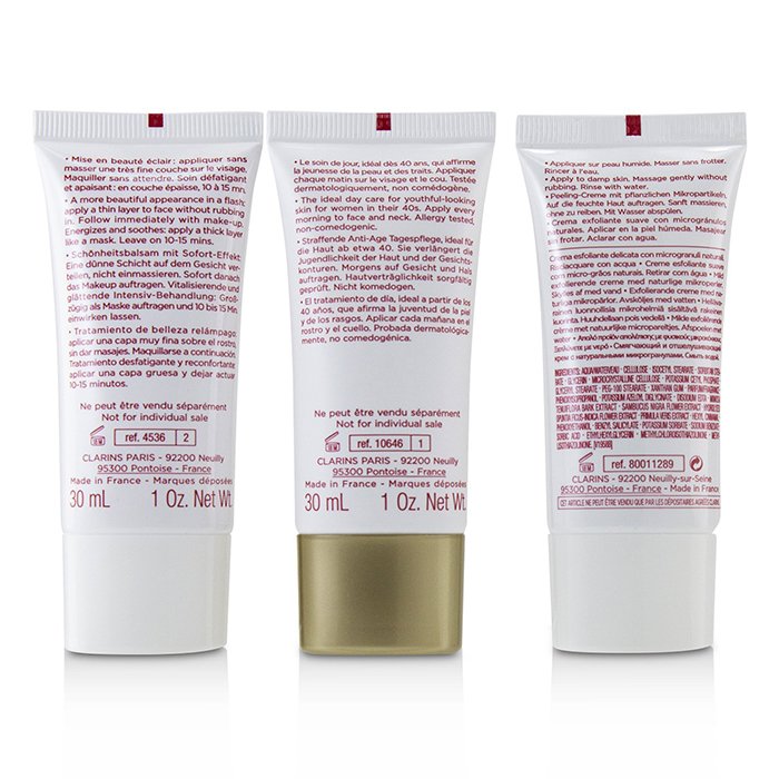 Clarins Extra-Firming 40+ Anti-Ageing Skincare Set:Gentle Refiner 30ml +Extra-Firming Day Cream 30ml+ Beauty Flash Balm 30ml 3pcsProduct Thumbnail