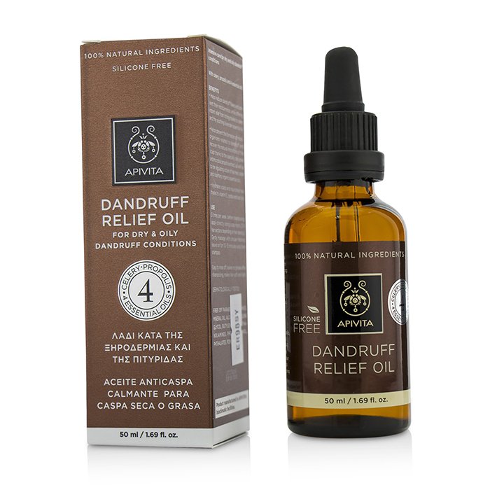 Apivita Dandruff Relief Oil with Celery, Propolis & 4 Essential Oils - For Dry & Oily Dandruff Conditions (Exp. Date: 08/2019) 50ml/1.69ozProduct Thumbnail