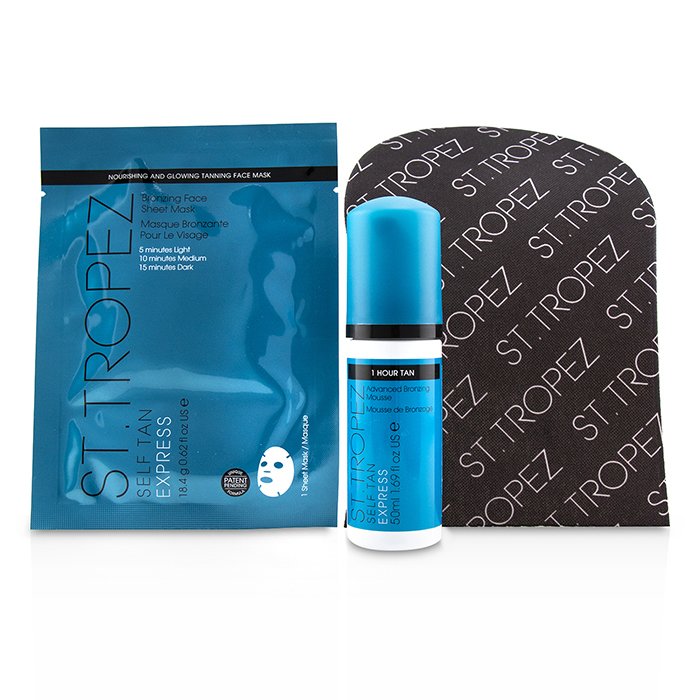 St. Tropez Head To Toe Express Travel Kit : Express Bronzing Mousse 50ml + Express Sheet Mask + Applicator Mitt 3pcsProduct Thumbnail