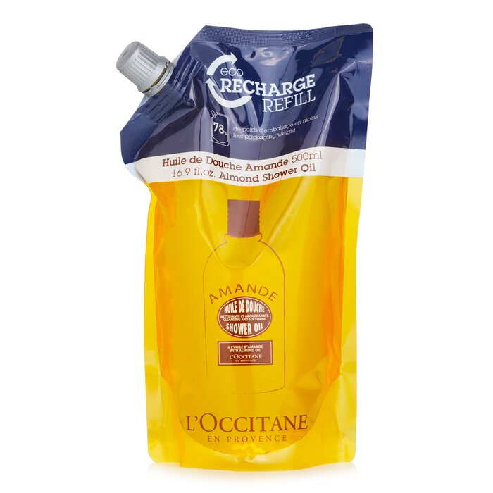 L'Occitane Almond Cleansing & Softening Shower Oil (Eco-Refill) (Random Packaging) 500ml/16.9ozProduct Thumbnail