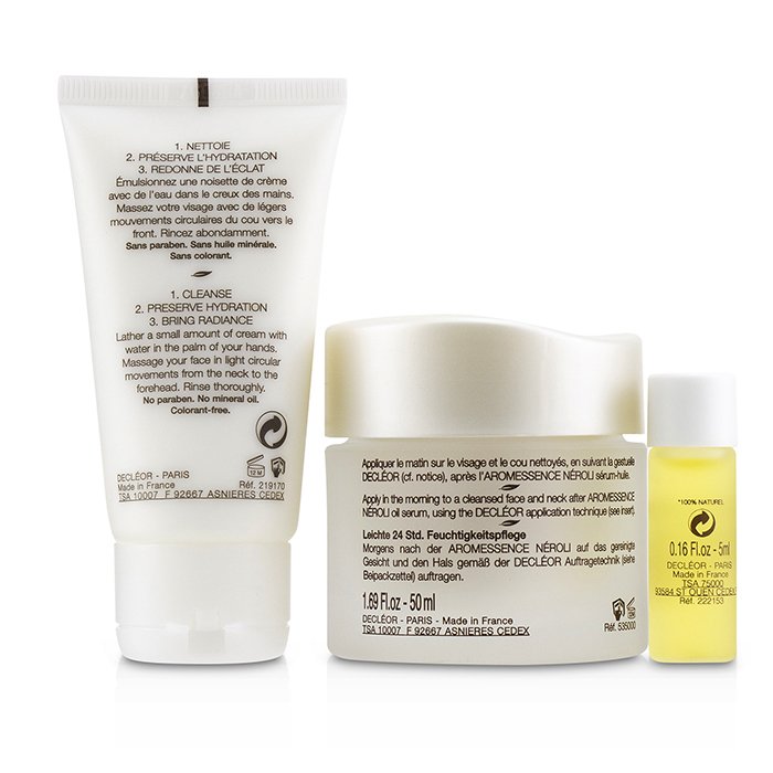 Decleor Stop.Breathe.Relax Holiday Kit:Cleansing Mousse 50ml+ Hydrating Oil Serum 5ml+ 24hr Hydrating Light Cream 50ml 3pcsProduct Thumbnail