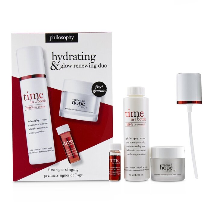 Philosophy Hydrating & Glow Renewing Duo: Time In A Bottle Serum+Activator+Renewed Hope In A Jar 3pcsProduct Thumbnail