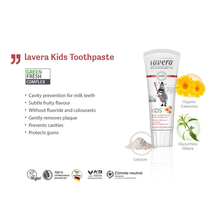 Lavera Toothpaste for Kids - With Organic Calendula & Calcium  75ml/2.5ozProduct Thumbnail