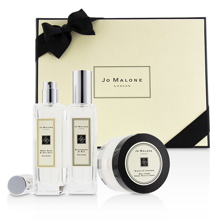 Jo Malone Набор: Blackberry & Bay Одеколон Спрей 30мл/1унц + Wood Sage & Sea Salt Одеколон Спрей 30мл/1унц + Mimosa & Cardamom Крем для Тела 50мл/1.7унц 3pcsProduct Thumbnail