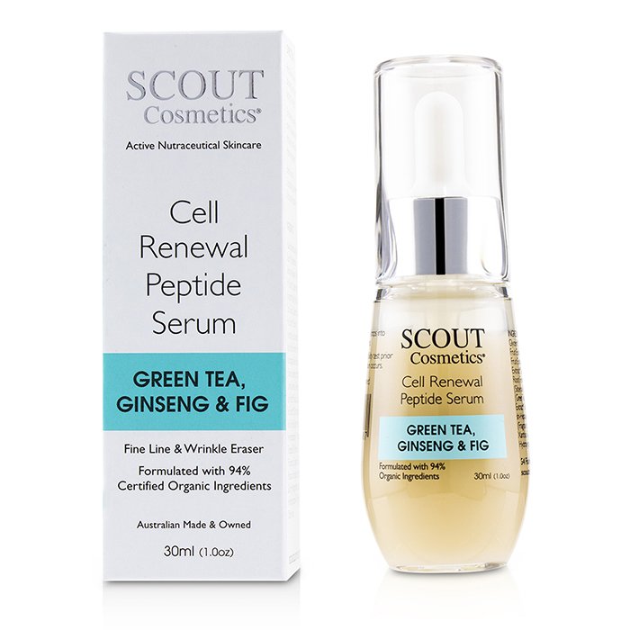 SCOUT Cosmetics Suero de Péptidos Renovador Celular con Té Verde, Ginseng & Higo 30ml/1ozProduct Thumbnail
