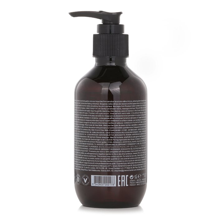 Grown Alchemist Gentle Gel Facial Cleanser - Geranium Leaf, Bergamot & Rose-Bud 200ml/6.67ozProduct Thumbnail