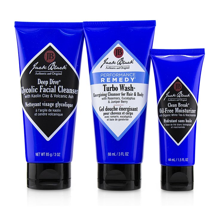 Jack Black The Fresh Man Set: Deep Dive Glycolic Facial Cleanser + Clean Break Oil-Free Moisturizer + Turbo Wash Energizing Cleanser 3pcsProduct Thumbnail