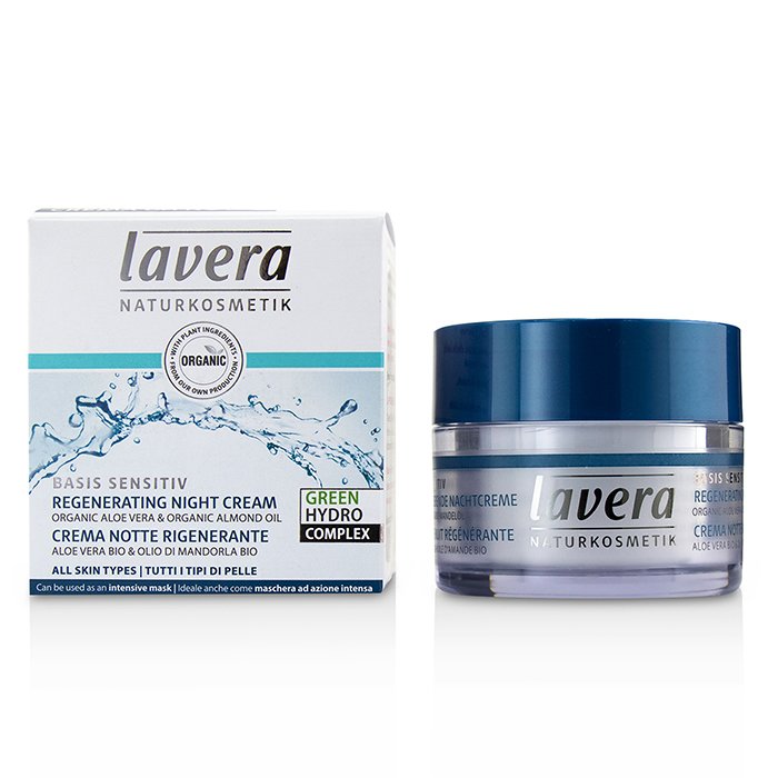 Lavera Basis Sensitiv Regenerating Night Cream - Organic Aloe Vera & Organic Almond Oil (For All Skin Types) 50ml/1.6ozProduct Thumbnail