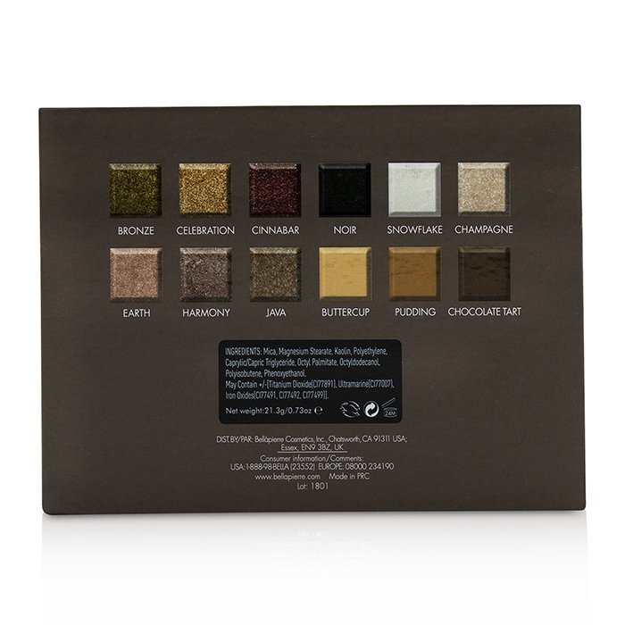 Bellapierre Cosmetics 12 Color Pro Natural Eye Palette (12x Eyeshadow) 21.3g/0.73ozProduct Thumbnail