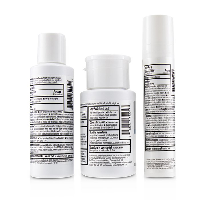 Obagi Clenziderm M.D. Acne Therapeutic System : 1x Foaming Cleanser 118ml+1x Pore Therapy 148ml+1x Therapeutic Lotion 47ml 3pcsProduct Thumbnail