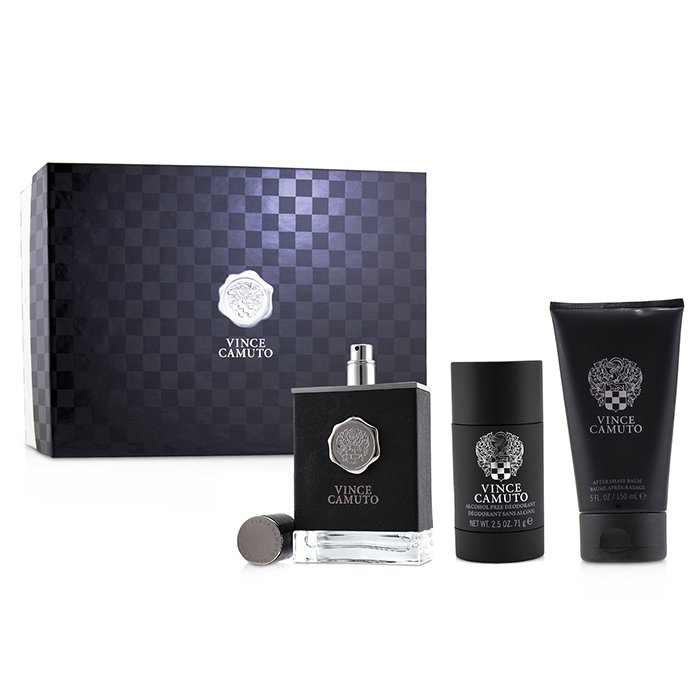 ヴィンスカムート Vince Camuto ヴィンス カムート コフレ: オー ド トワレ スプレー 100ml/3.4oz + アフター シェーブ バーム 150ml/5oz + デオドラント スティック 71g/2.5oz 3pcsProduct Thumbnail