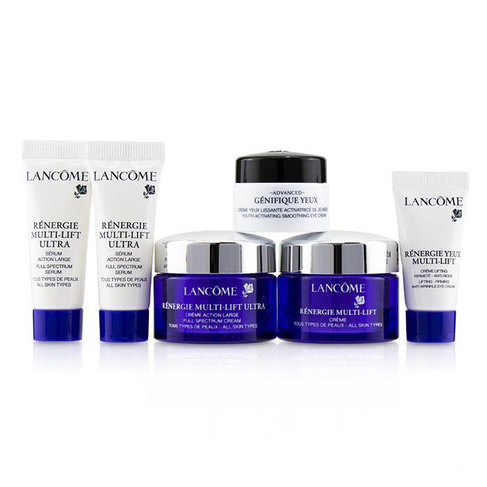 Lancome Renergie Travel Set: Redifining Lifting Cream + Full Spectrum Cream + Full Spectrum Serum + Firming Eye Cream + Genifique Eye Cream + Bag 6pcs+1bagProduct Thumbnail