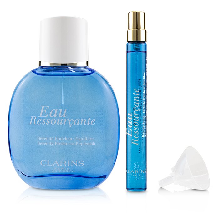 Clarins Eau Ressourcante Coffret: Fragrance Spray 100ml/3.3oz + Refillable Spray 10ml/0.3oz + Metal Box 2pcs+1boxProduct Thumbnail