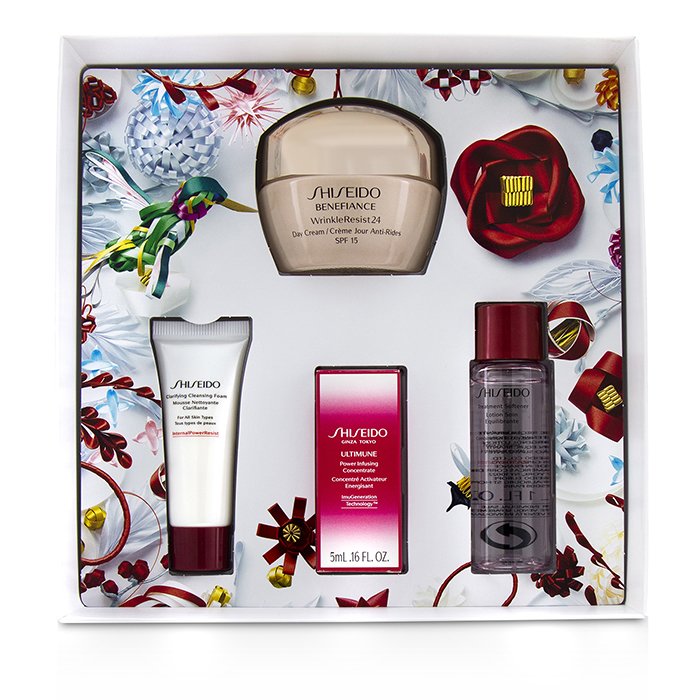 Shiseido Benefiance WrinkleResist24 Set : Day Cream SPF15 50ml+Cleansing Foam 15ml+Softener 30ml+Ultimune Concentrate 5ml 4pcsProduct Thumbnail