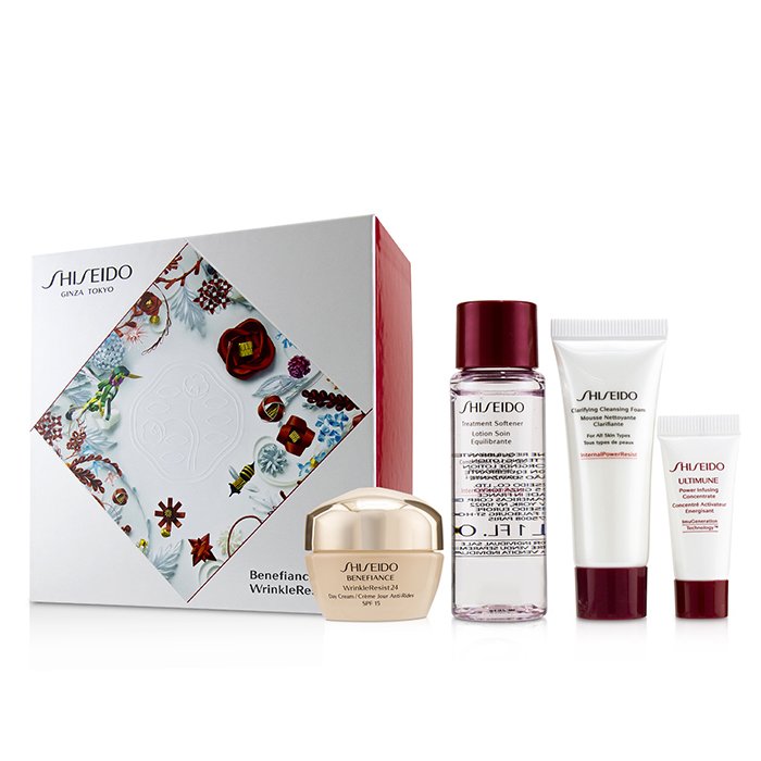 Shiseido Benefiance WrinkleResist24 Set : Day Cream SPF15 50ml+Cleansing Foam 15ml+Softener 30ml+Ultimune Concentrate 5ml 4pcsProduct Thumbnail
