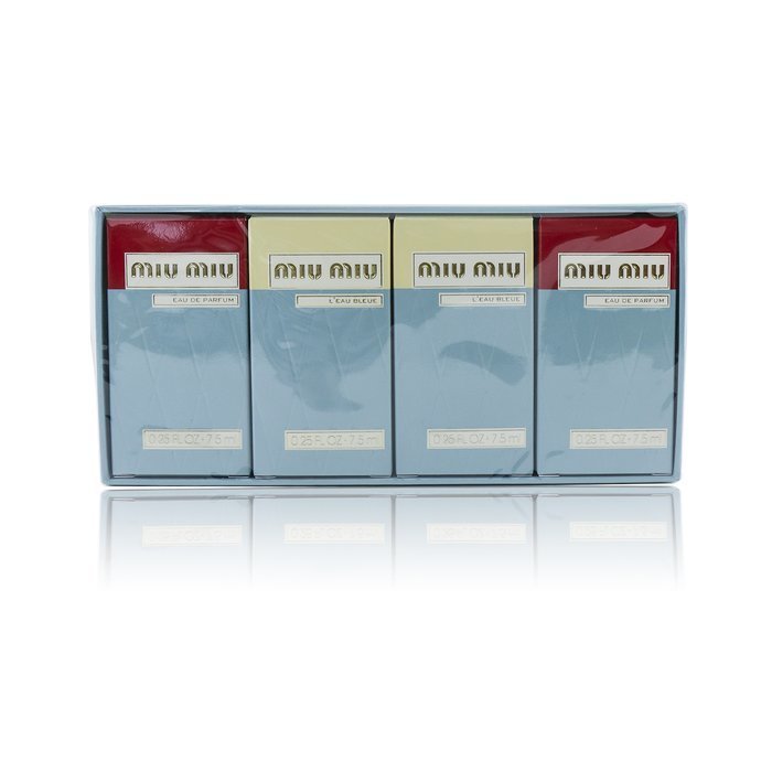 Miu Miu Miniature Coffret: Eau De Parfum 7.5ml x 2 + L’Eau Bleue Eau De Parfum 7.5ml x 2 4pcsProduct Thumbnail