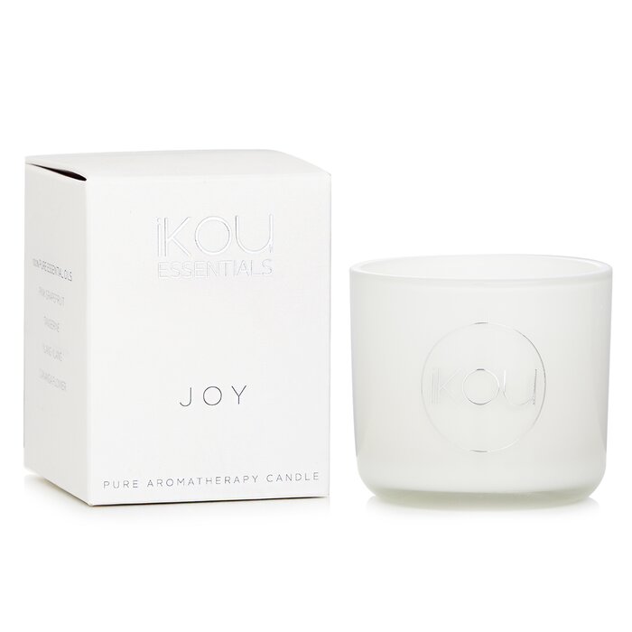 iKOU Essentials Aromatherapy Natural Wax Candle Glass - Joy (Australian White Flannel Flower) 85gProduct Thumbnail