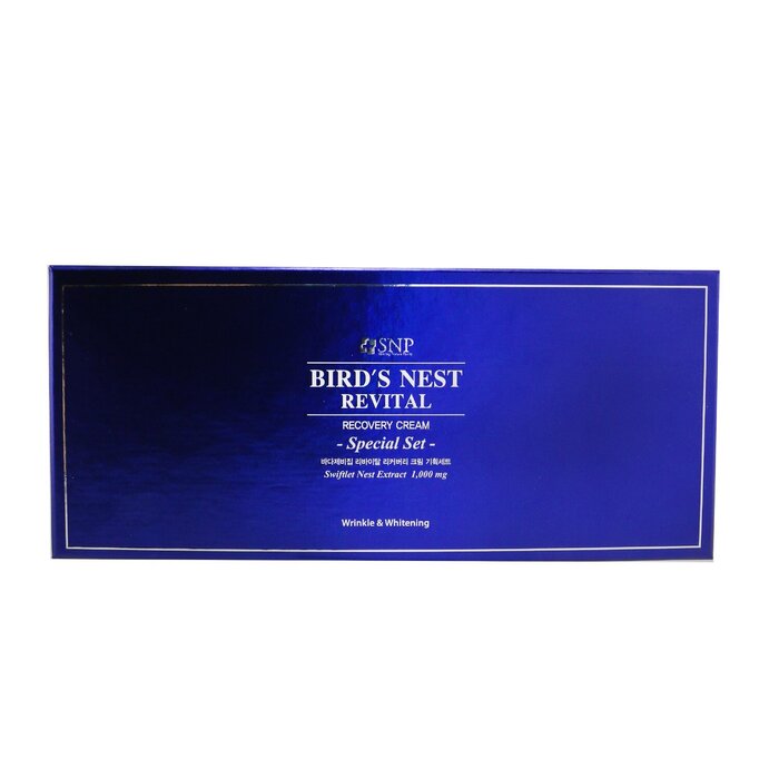 SNP 燕窩煥顏抗皺美白套裝: 修復霜 50g, 化妝水 31ml, 平衡乳 31ml, 精華液 10ml, 修復霜 10g 5pcsProduct Thumbnail