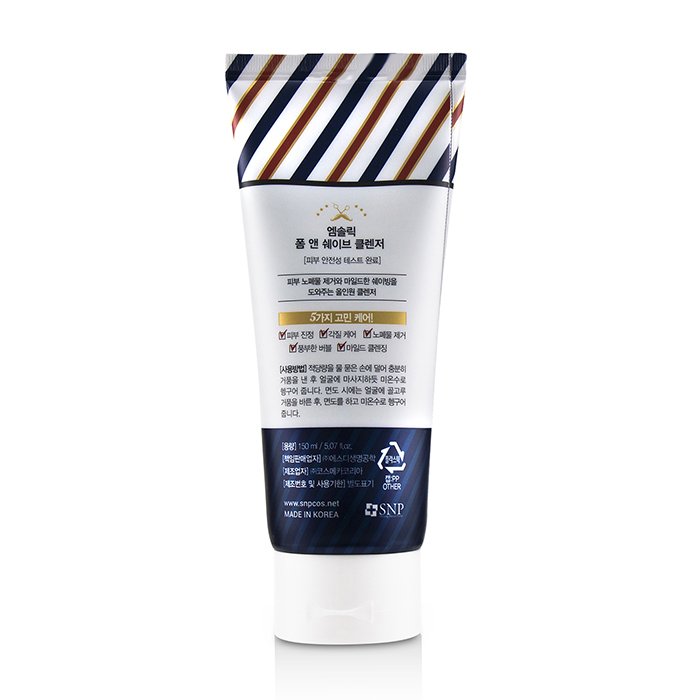 SNP M'Solic Foam & Shave Cleanser - Remove Sebum, Dirt & Mild Shaving 150ml/5.07ozProduct Thumbnail