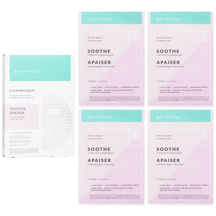 Patchology FlashMasque 5 Minute Sheet Mask - Soothe 4x21ml/0.74ozProduct Thumbnail