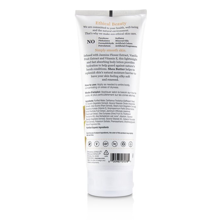 Derma E Jasmine & Vanilla kosteuttava shea-vartalovoide 227g/8ozProduct Thumbnail