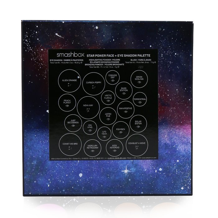 Smashbox Cosmic Celebration Star Power Face + Eye Shadow Palette (3x Blush +1x Highlighting Powder + 1x Bronzing Powder +15x Eye Shadow) 28.75g/0.9ozProduct Thumbnail