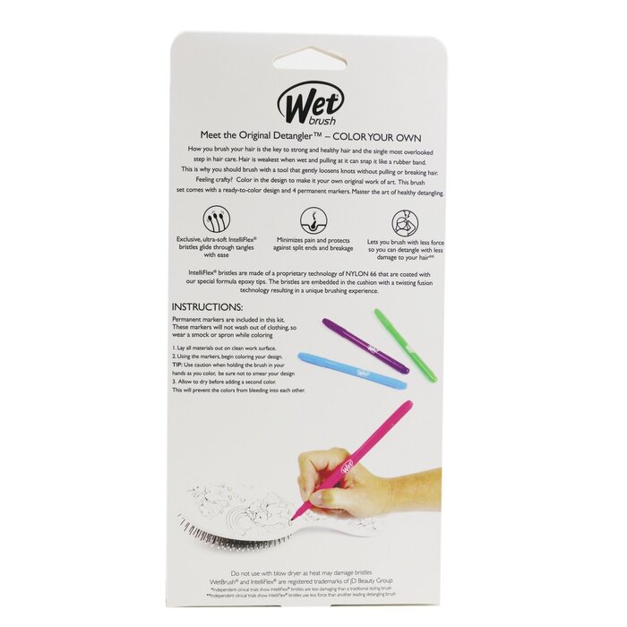 Wet Brush Original Detangler Color Your Own 5pcsProduct Thumbnail